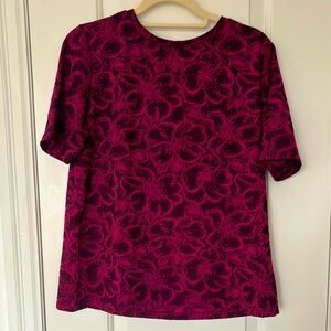 Zara Red and Black Boxy T-Shirt